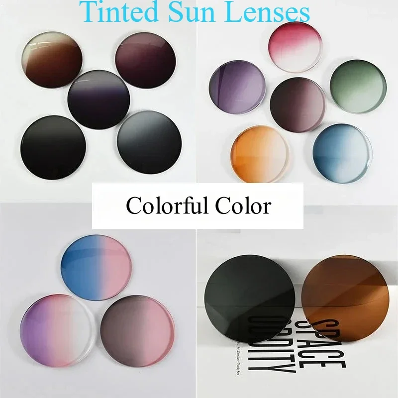 

KIZN 1.56/1.61/1.67 Aspherical Tinted Non-polarized Prescription Sunglasses Full Gradient CR39 Resin HD Driving Lens 1 Pair