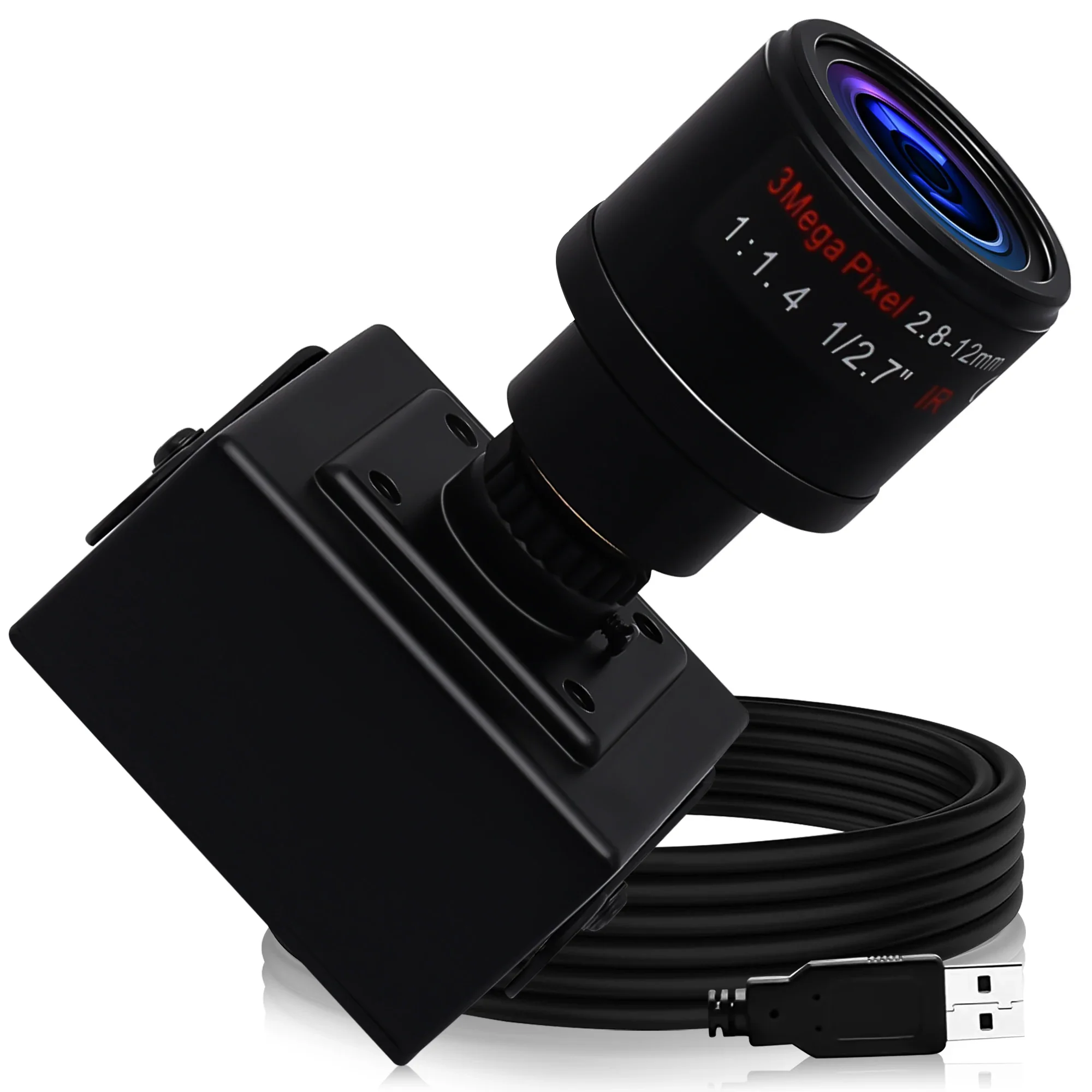 

ELP 1080P Low Light Microphone Webcam H.264 IMX323 Industrial Mini USB Camera With CCTV Varifocal Manual Focus 2.8-12mm Lens