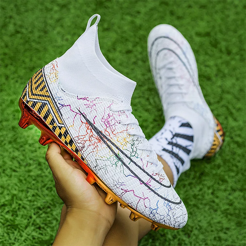 أحذية كرة القدم للرجال AG من العشب الاصطناعي المقاوم للانزلاق، أحذية كرة القدم للتدريب على كرة الصالات، أحذية رياضية لكرة القدم #5