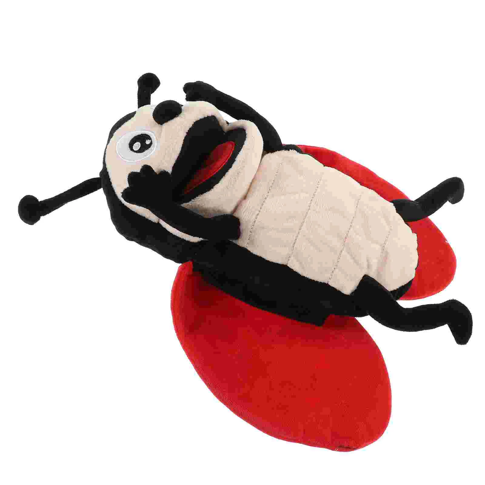 Cartoon Animals Puppet Ladybug Hand Plush Figure Toys Performance Prop Cotton Insect