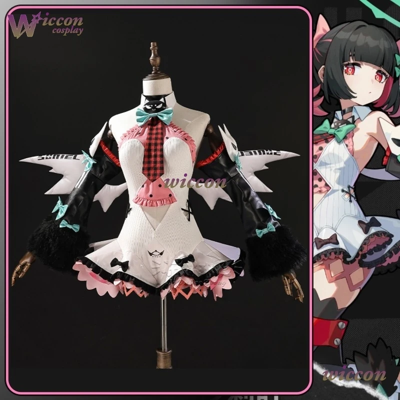 Costume Cosplay UHA Zenless Zone Zero ZZZ Angle Of Delusion Capitano Nangong con Ali, Parrucca Nangongyu per Donna, Halloween