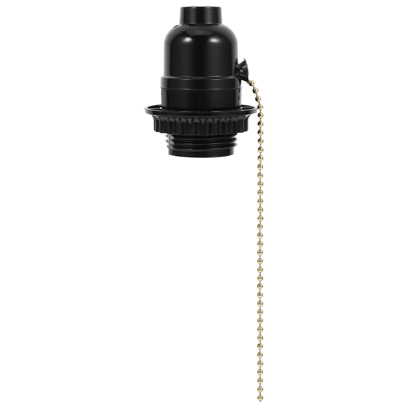 

Pull Chain Light Fixture E27 Lamp Base Holder Bases Adapter Lamps Black Screw Socket