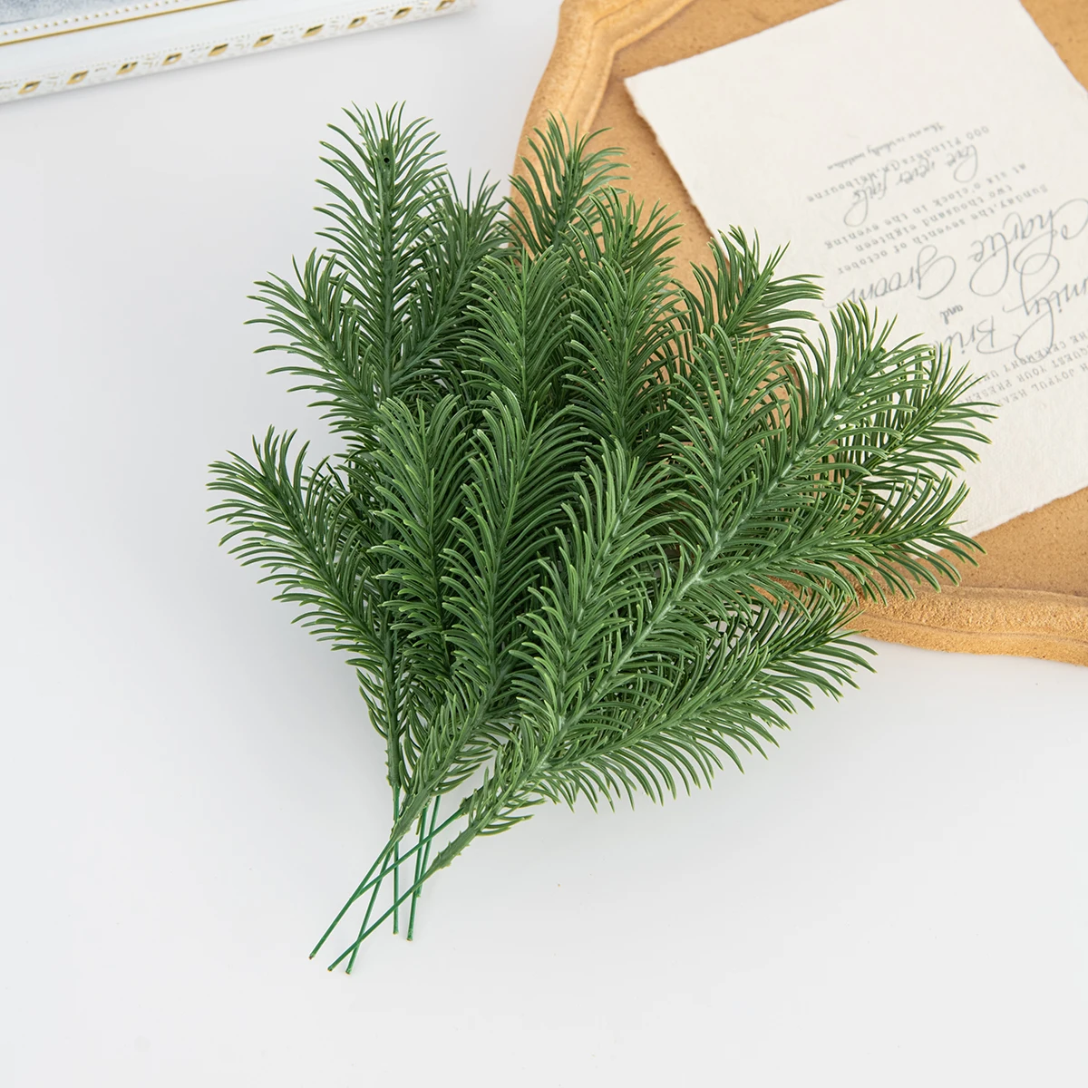 

5pcs/10pcs Artificial Plants Pine Needles Home Room Wall Party Wedding Decor Indoor Outdoor Garden Christmas tree Diy gift box