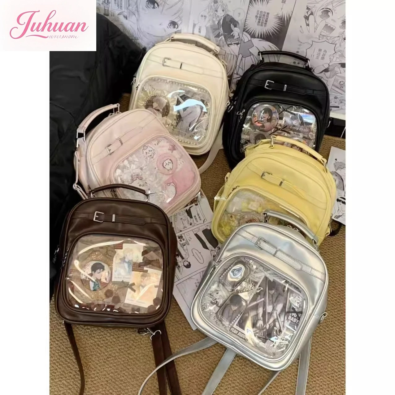 

Japanese Original Lta Bag Cute Backpack Solid Color Versatile Age Reduction Two-dimensional Single Shoulder Crossbody Pain Bag