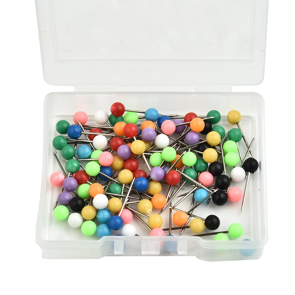 100pcs/Box Rig Safe Spare Pins Carp Fishing Rigs Box Line Winder Pin Round Head Big PinRound Head Fishing Thumbtack Accessories