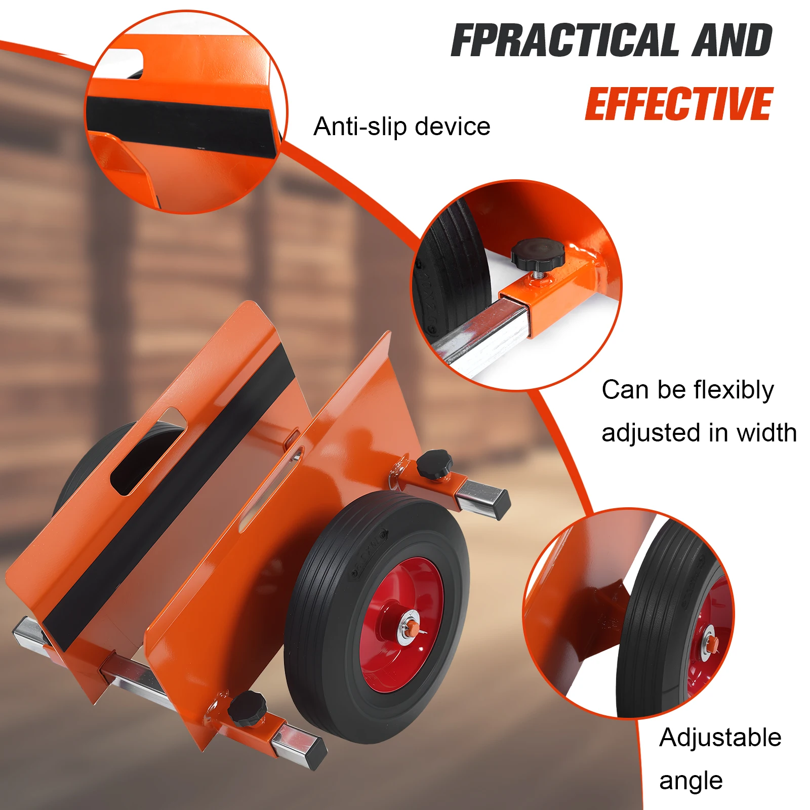 

Регулируемая тележка для панелей с зажимами и цельнолитыми резиновыми колесами, портативная тележка для мраморных плит, грузоподъемность 1100 фунтов, с ручкой для гипсокартона