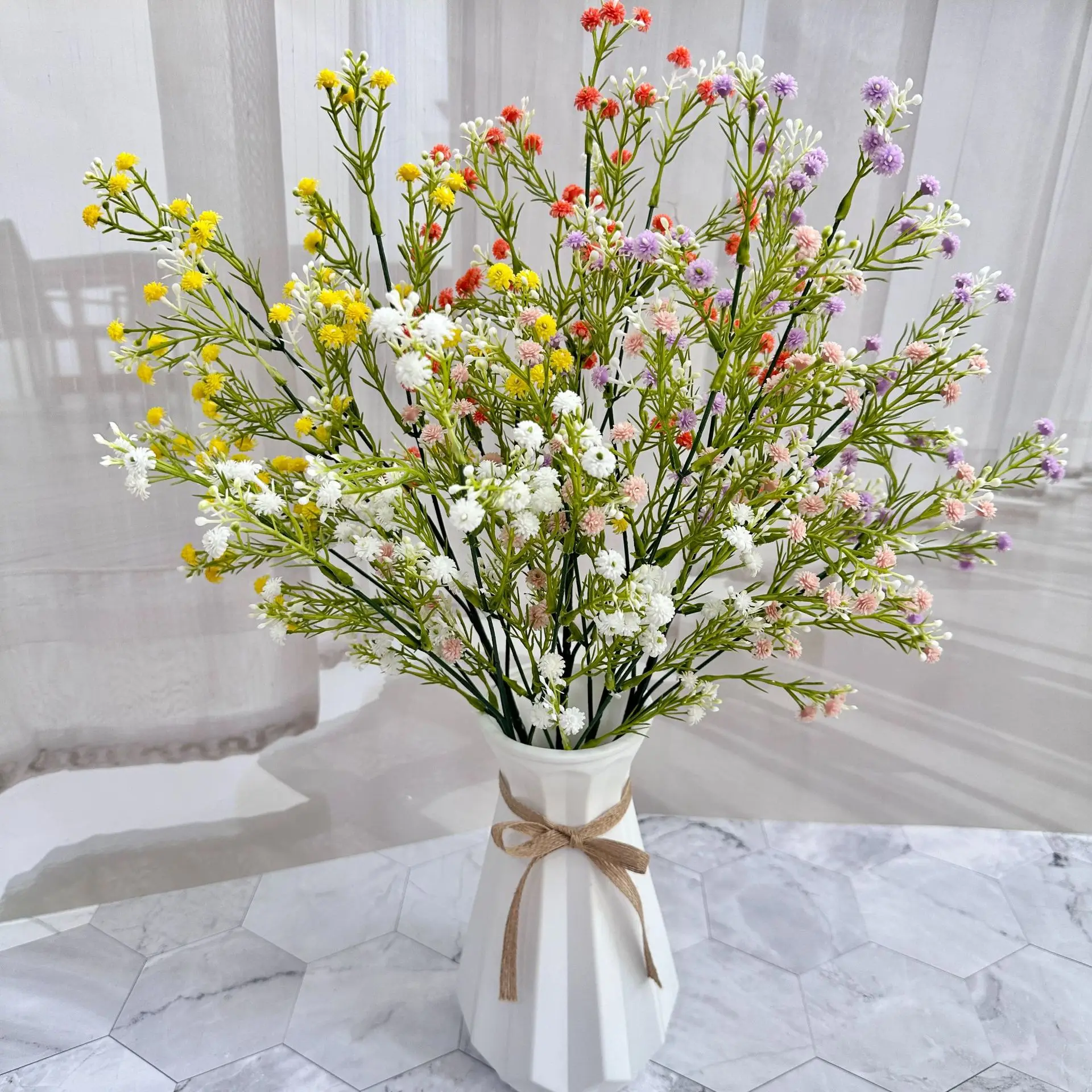 

63CM Silk Gypsophila Artificial Flowers Long Branches Living Room Home Table Vase Decor Fake Plants Wedding Party DIY Decoration