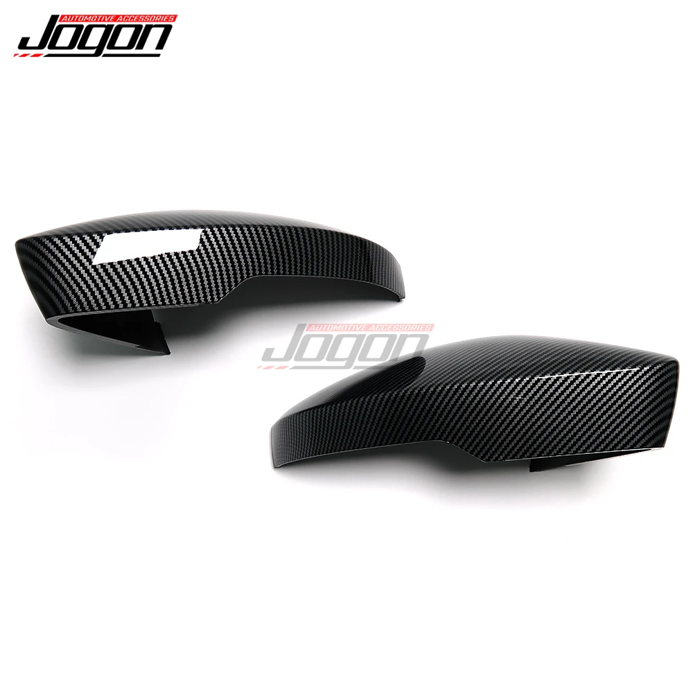 Carbon Look Rear View Side Wing Rearview Mirror Caps Cover For Volkswagen VW Nivus 2020 2021(without side assist hole)