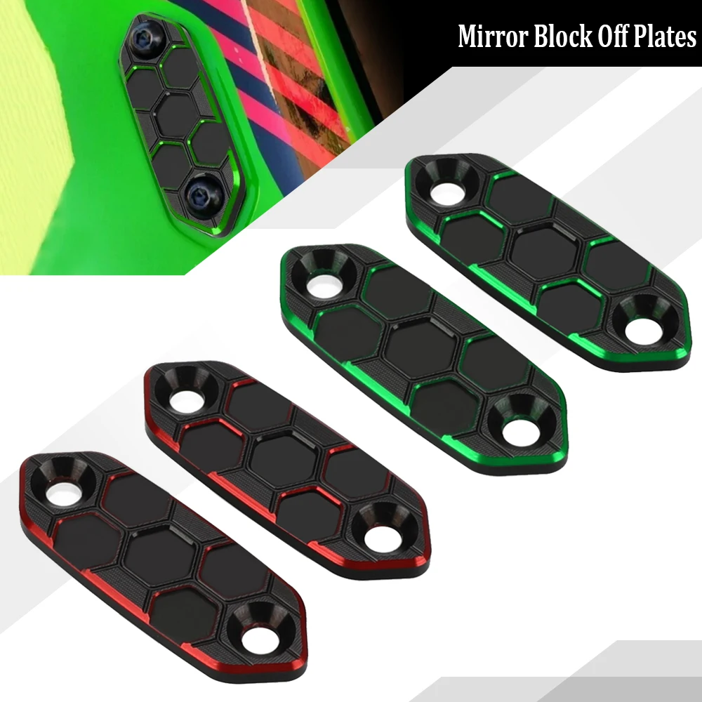 

Motorcycle Rear View Mirror Hole Cap Block Off Base Plates Cover Decorative For Kawasaki ZX-6R ZX-4RR ZX4R ZX 4R 4RR 2019-2025