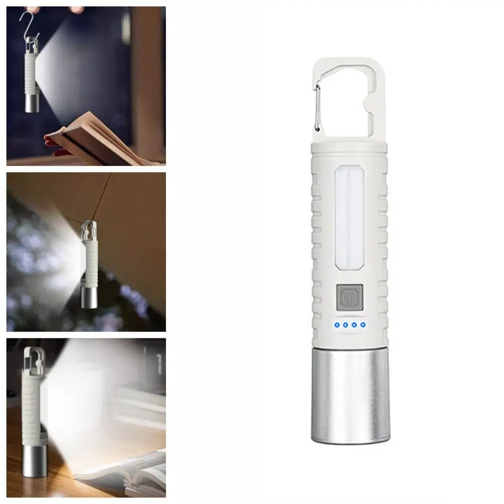 휴대용 XPE COB 손전등 다중 조명 모드, 고휘도 포켓 캠핑 조명, 방수 밝은 키체인 LED 조명