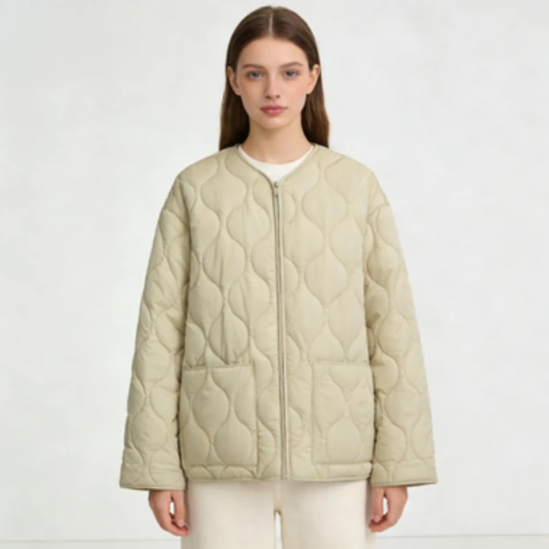 

Женская модная стеганая куртка-пуховик, легкое пальто свободного кроя на осень-зиму