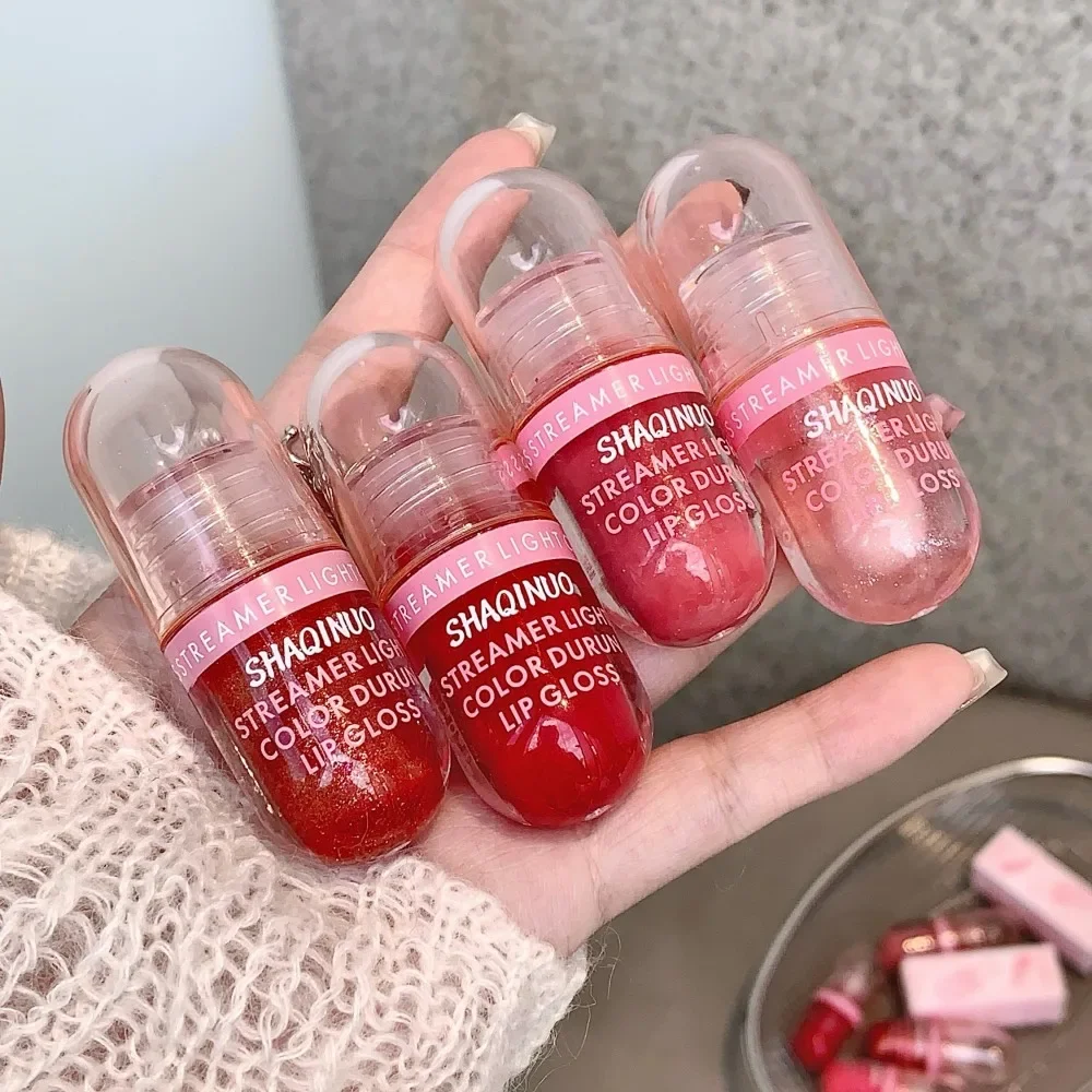 Streamer Capsule Mini Lip Gloss Radiant Moisturizing Jelly Lip Tint Water Glow Mirror Finish Hydrating Glossy Plump Lips Makeup