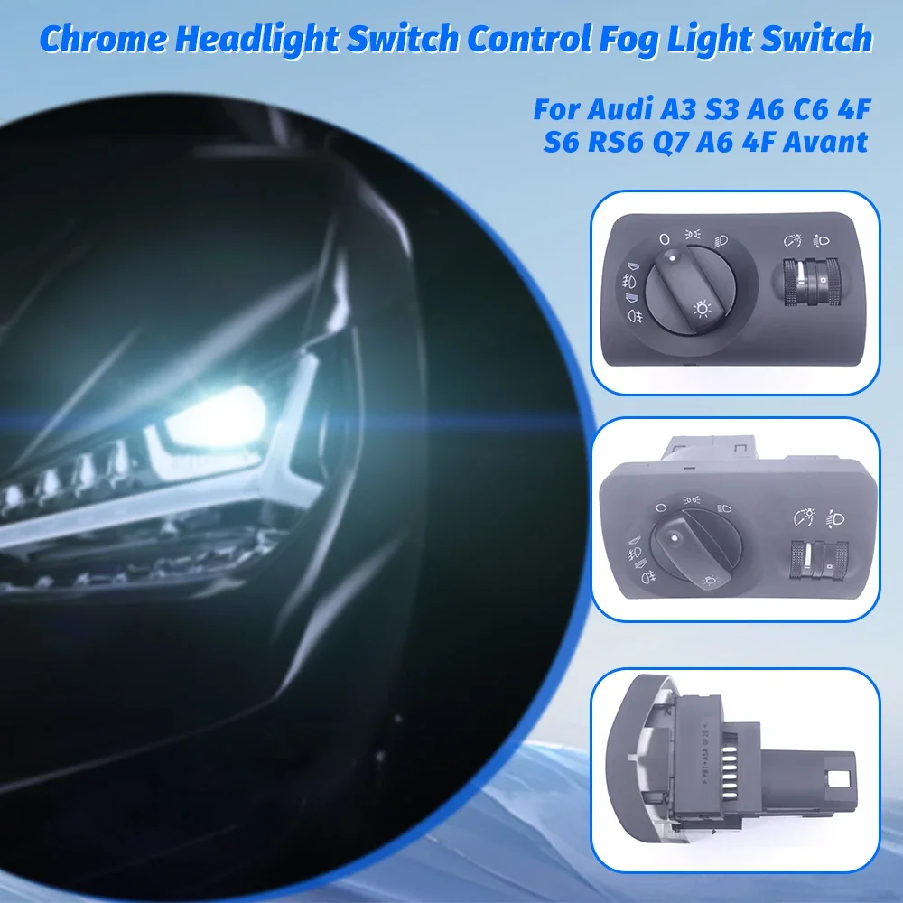 Headlight Fog Lamp Control Light Switch Knob Panel for Audi A6 B4 C5 Avant S61997-2005 4B1941531C 4B1 941 531C Car Accessories