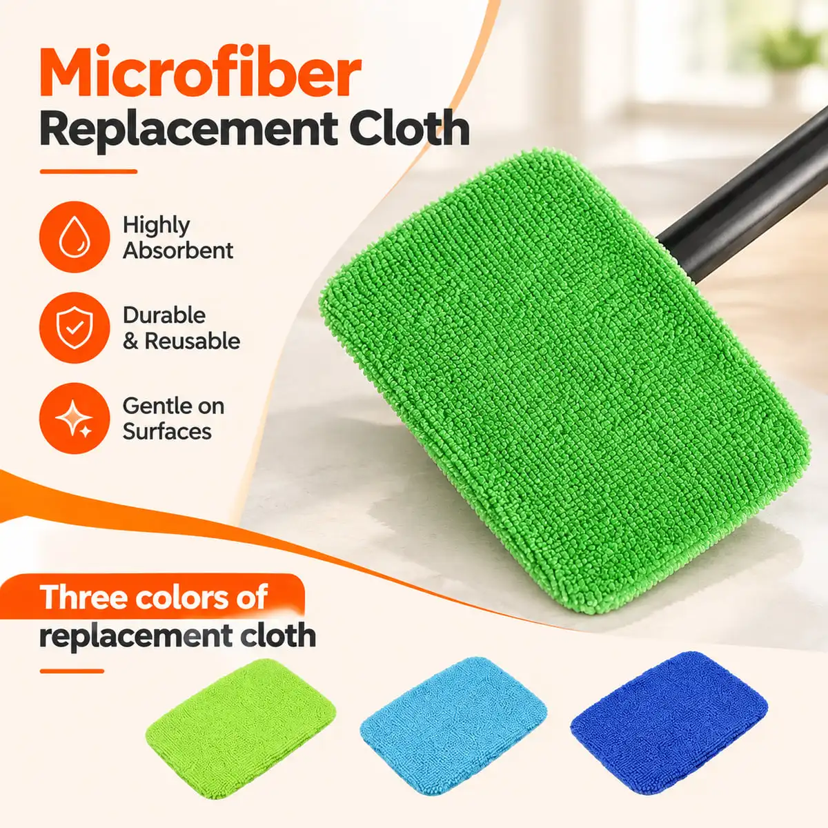 YONGRUN Auto Windshield Cleaning Brush Long Reach Microfiber Glass Cleaner Tool for Car Windows Dashboard Interior Detailing