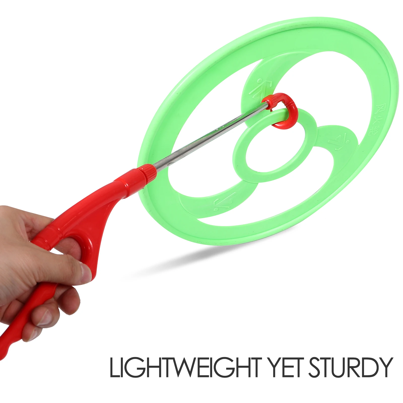 1세트 어린이 야외 롤링 링: 어린이를 위한 플라스틱 손으로 밀어 놀기 장난감, 협응력 훈련 - 뒷마당용 야외 게임 세트