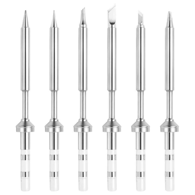 

B03C-6Pcs For Pinecil TS100 Soldering Iron Tips Replacement,Mini Portable Micro-Solder Pen Stations Soldering Accessories