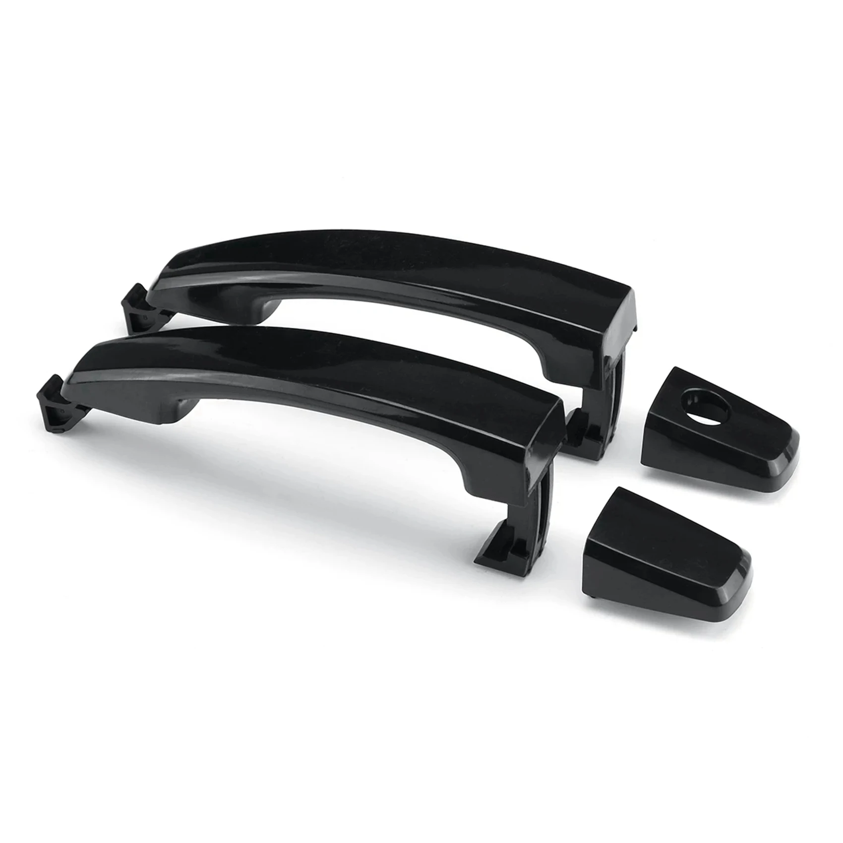 Practical 4X Front Left And Right With Keyhole Glossy Black ABS Door Outer Handle Covers For Captiva Sport/Aveo/Saturn