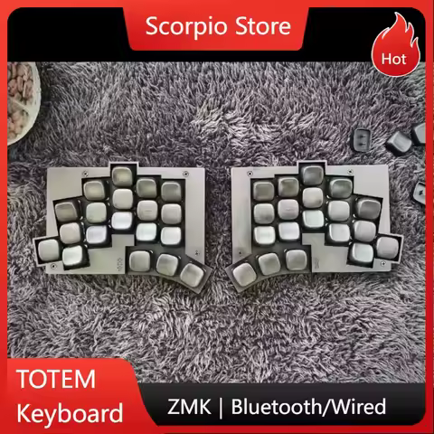 NEW TOTEM 38key Low Profile Split Keyboard Custom Hot Plug ZMK Bluetooth/Wired Tpye-c Split Mechanical Keyboard Ergonomics Kit