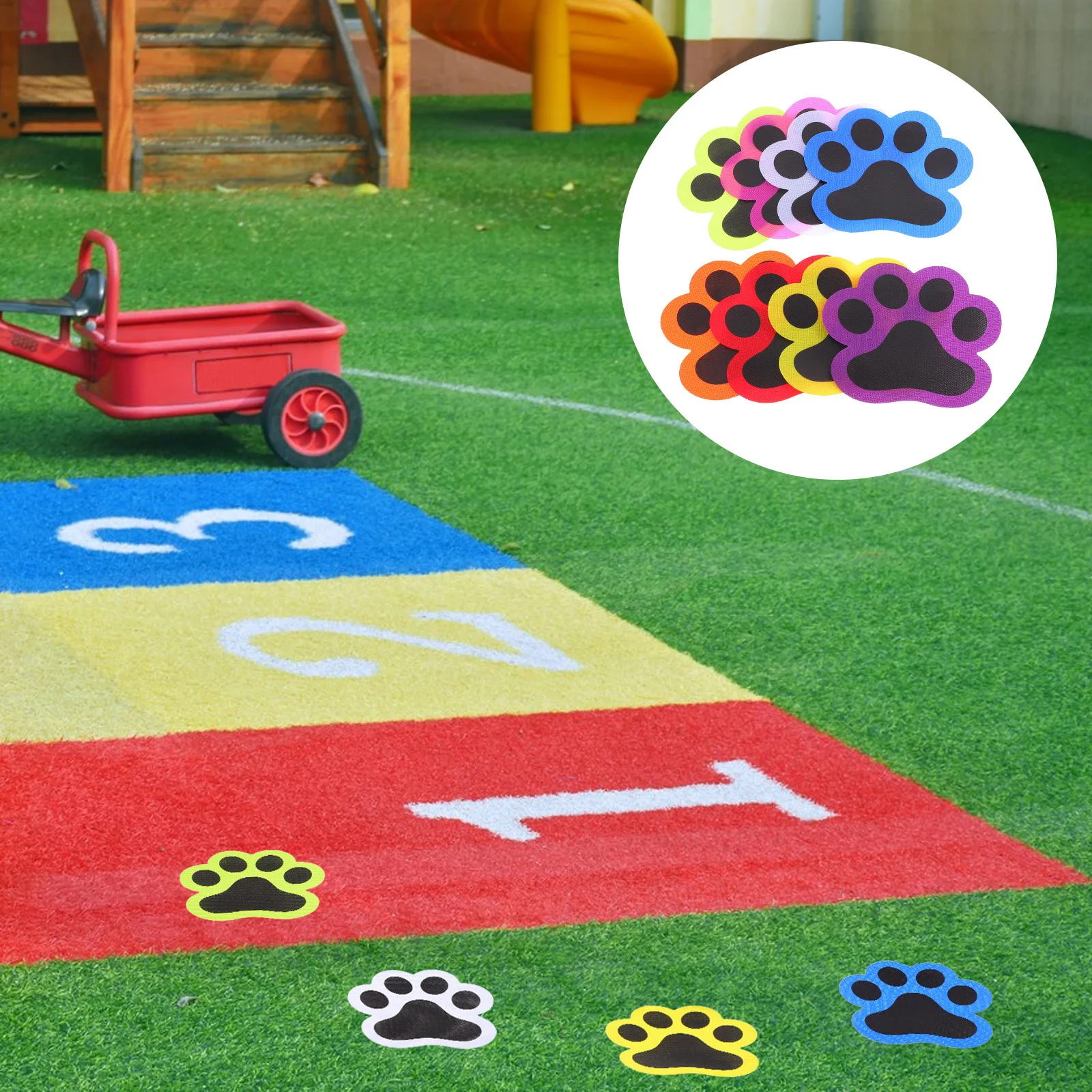 

36Pcs Cat Paw Carpet Markers Reusable Classroom Floor Spot Dots Rug Circles Supplies Teacher Student Cat Lovers Gifts Set