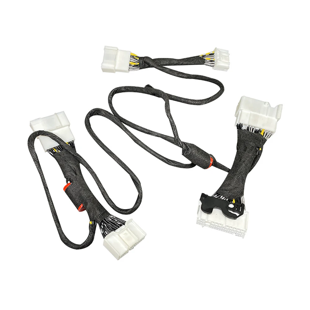 Car interface audio activation cable line 8 to 14 channels with dual audiophile capacitors for Tesla model 3 2018-2022