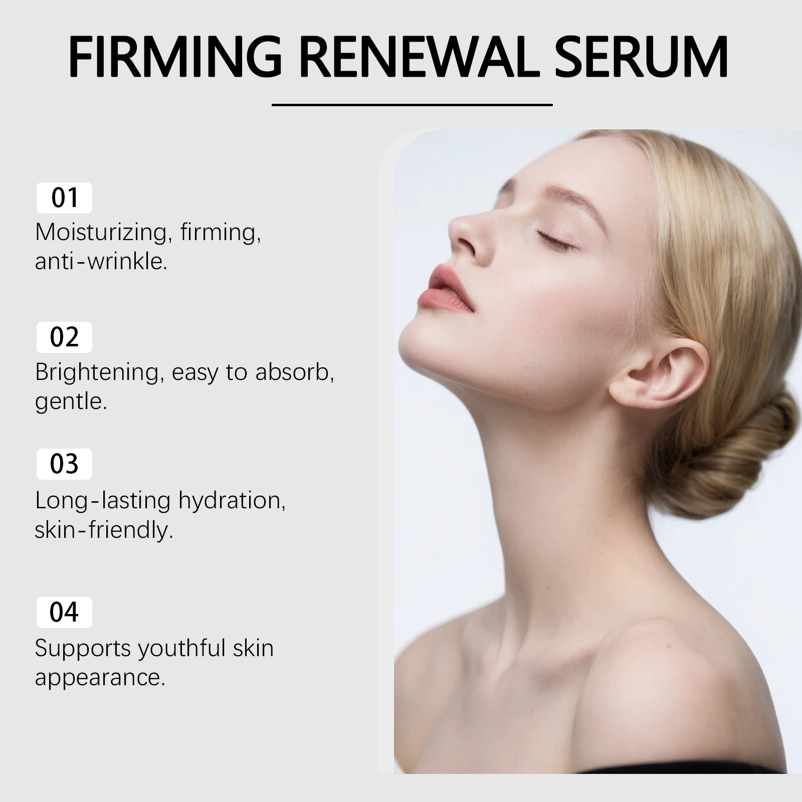 NAD Firming Anti-Aging Serum With Collagen Copper Peptides,Boosts Skin Elasticity Tighten Skin Repair Barrier Face Care Essence