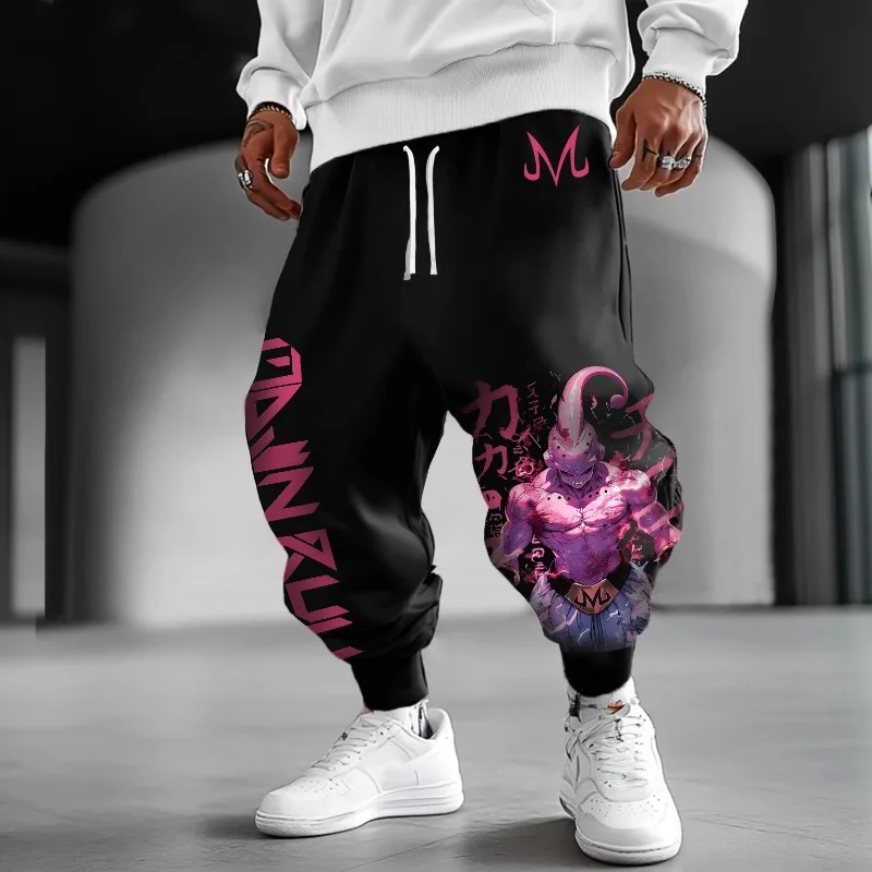 

2026 Summer Dragon Ball GOKU Majin Buu Anime Peripheral Sports Trousers American Men's and Women's Cotton Leggings Causal Y2k