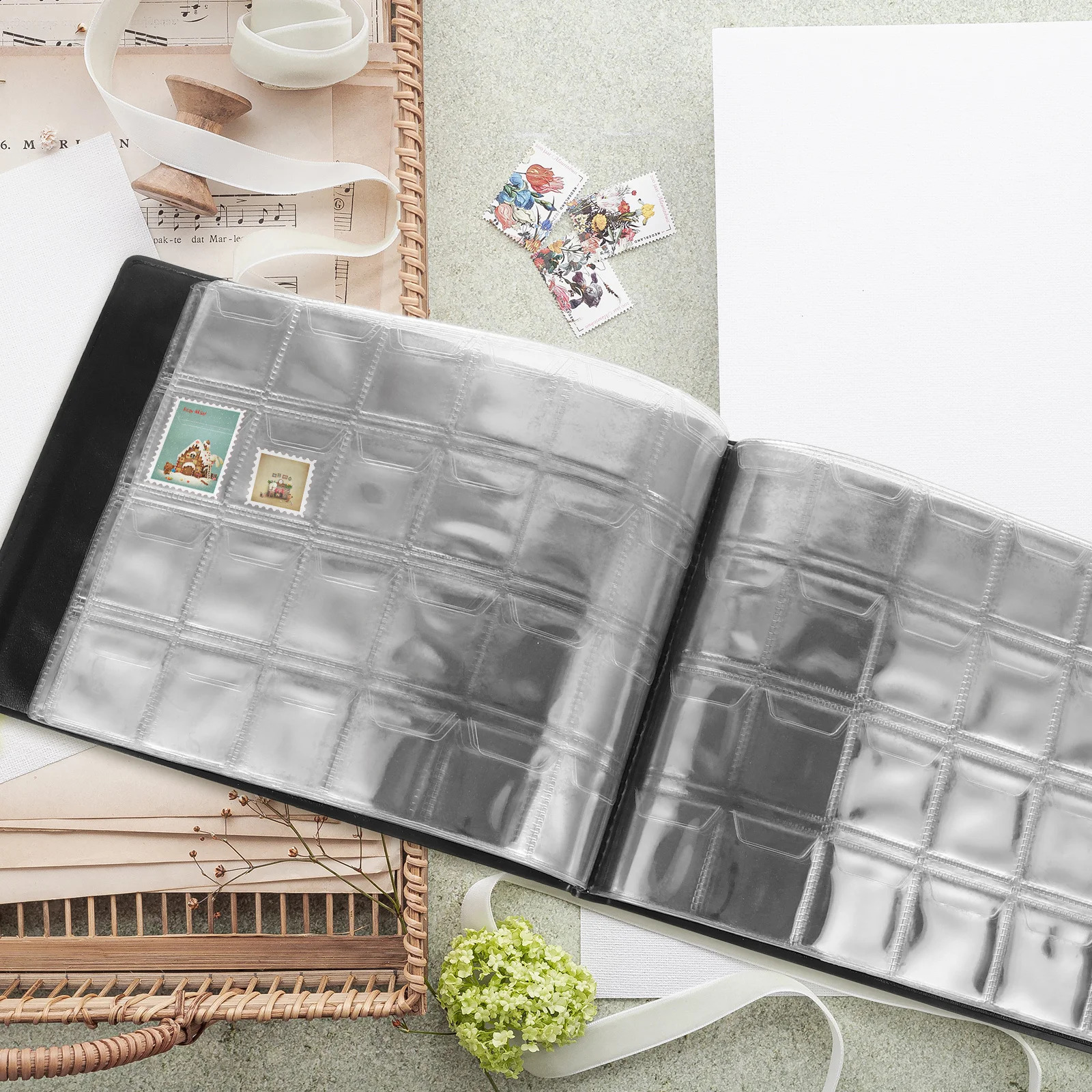 

Coin Collection Album Portable PU Cover Transparent Plastic Durable Commemorative Coin Storage Book Collector Gift