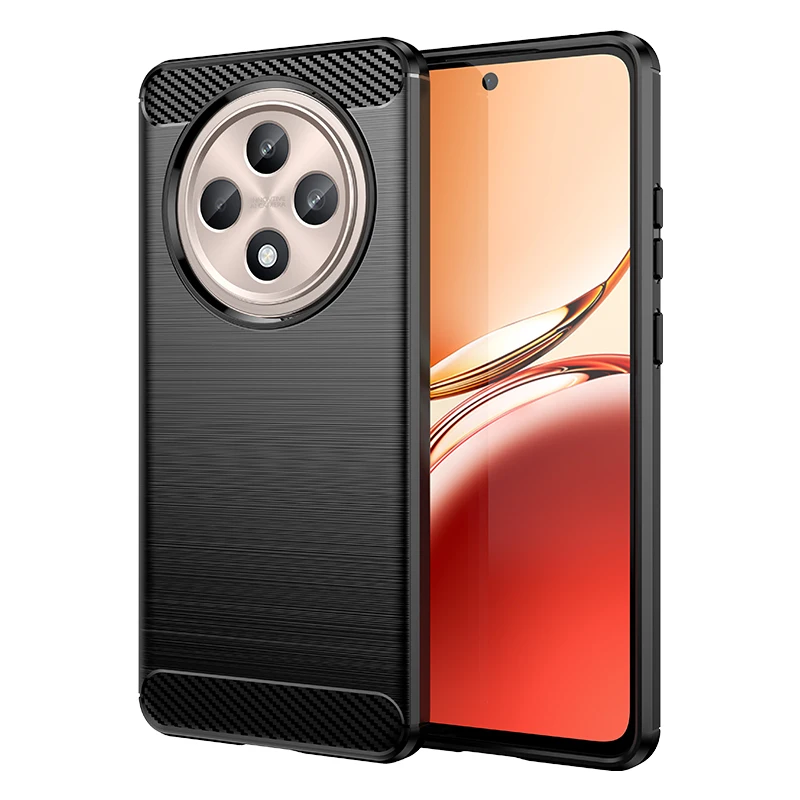 

For OPPO Reno12 F Case Reno 12 F Cover Coque Funda Carbon Fiber Soft Silicone Shockproof Phone Bumper For OPPO Reno12 F