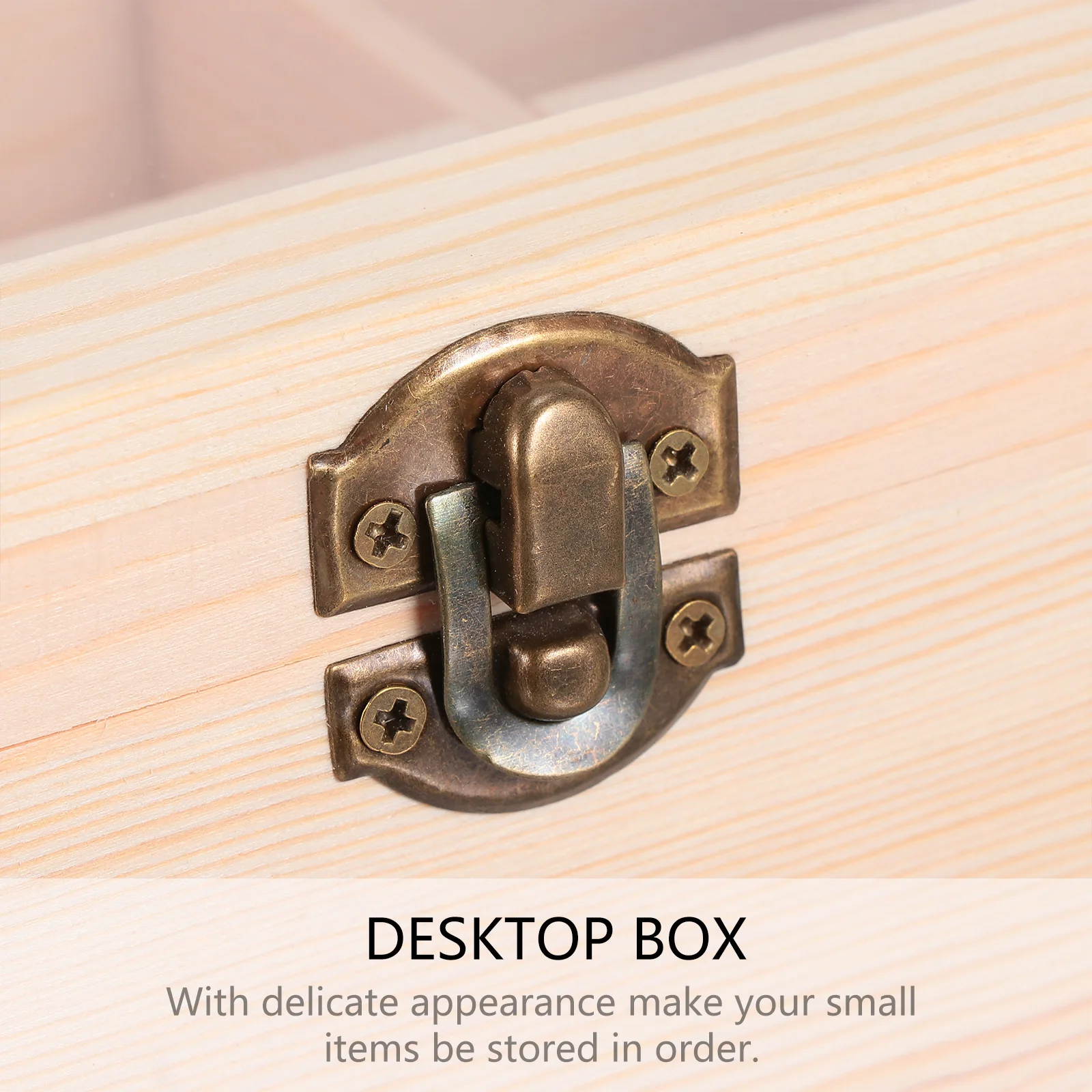 

1pc Wooden Storage Box Desktop Jewelry Organizer 6-Grid Environmentally Friendly Container For Keys Cosmetics Home Use