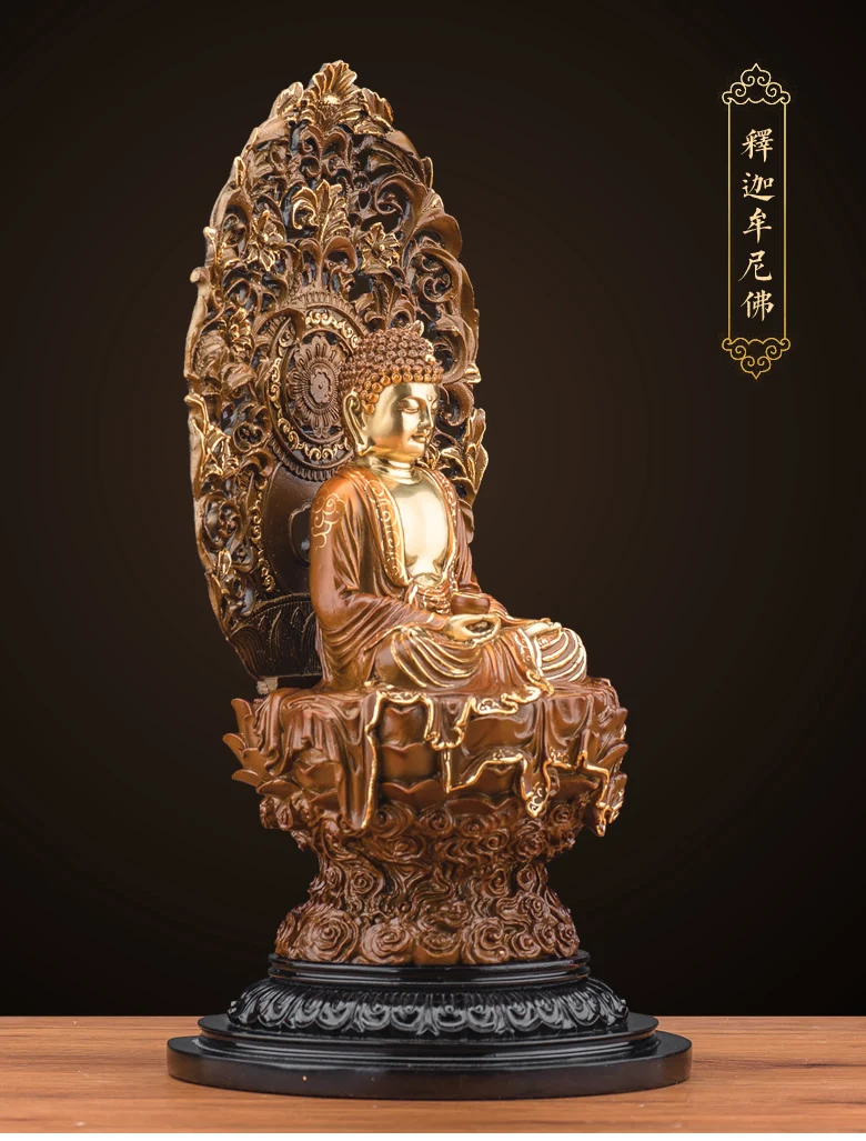 A Set 3P Asia HOME Temple Shrine Tantra Buddhism Amitabha Sakyamuni Buddha Manjusri Samantabhadra PU SA Bronze statue