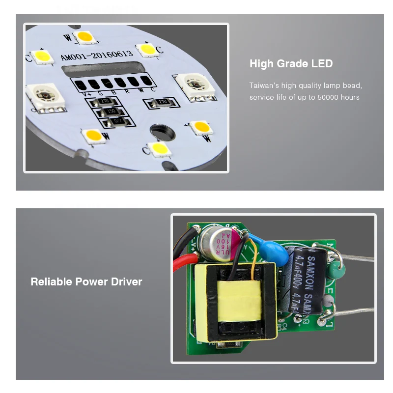 Miboxer 4W MR16 RGB + CCT Светодиодная прожекторная лампа (2700-6500K) WiFi Smart FUT104 DC12V 2 4G RF беспроводной пульт дистанционного управления