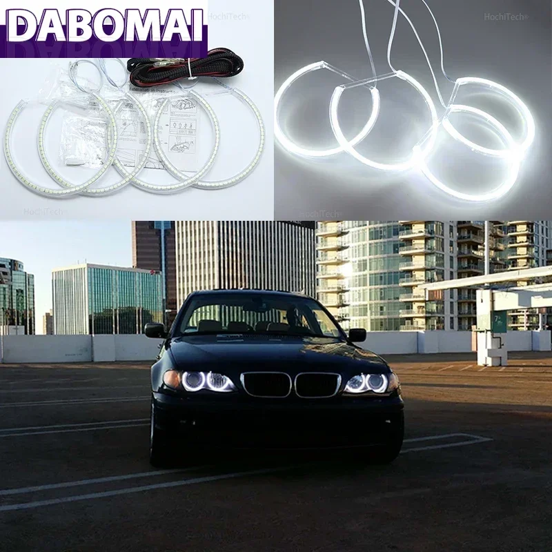 

ДХО для BMW E46 Седан/Универсал с проекторами 1998-2005, комплект светодиодных ангельских глазок SMD, превосходное ультраяркое освещение