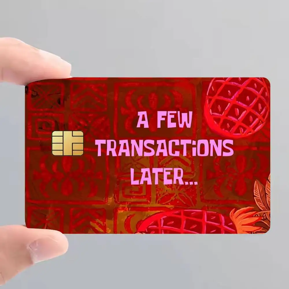 A Few Transactions Later Film Skin Cover Credit Card Stickers 4PCS Debit Front Decoration Bank Bus Pass Waterproof