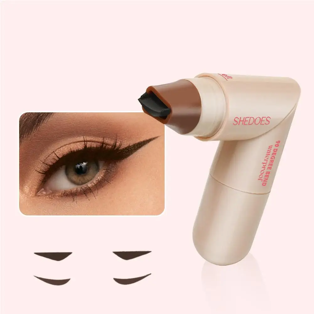 1 pz penna per timbro eyeliner sinistra destra timbro penna monopezzo pigro impermeabile per eyeliner timbro cosmetici per trucco ad asciugatura rapida