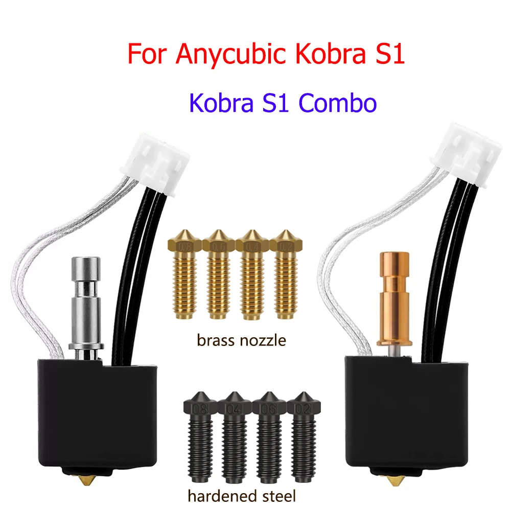 

Аксессуары для 3D-принтеров Hotend, биметаллическая теплоразрыв для Anycubic Kobra S1/S1, комбинированное обновление 320 ° C Биметаллическое горло S1 Combo Hotend Kit