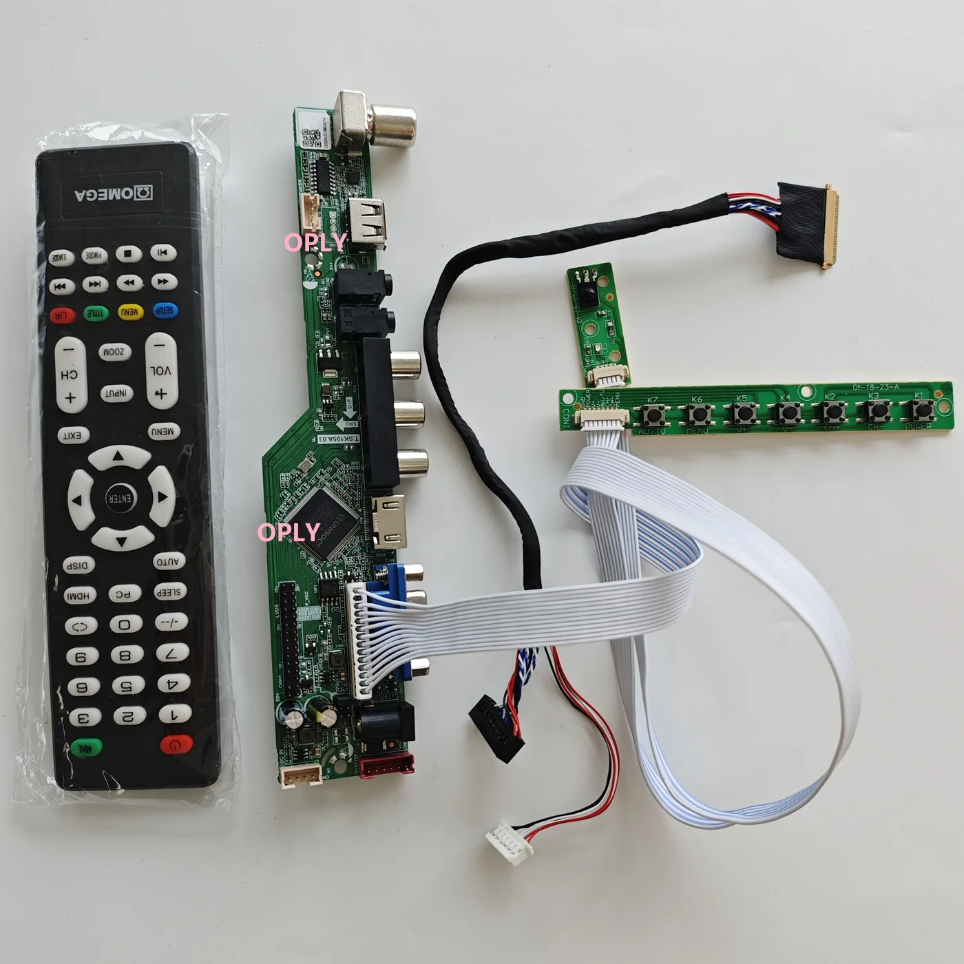 

Плата контроллера ТВ AV VGA для B140XW02 B140XW03 V0 B140XW03 V1/V3 1366x768 14 "HDMI-совместимая RF USB аудио светодиодная панель экрана