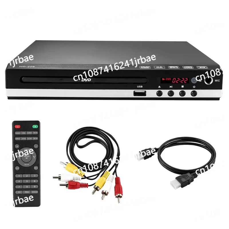 DVD Player High-defination 1080P Home Player Box For TV CD-Discs Player AV-Output Built-in MIC-port