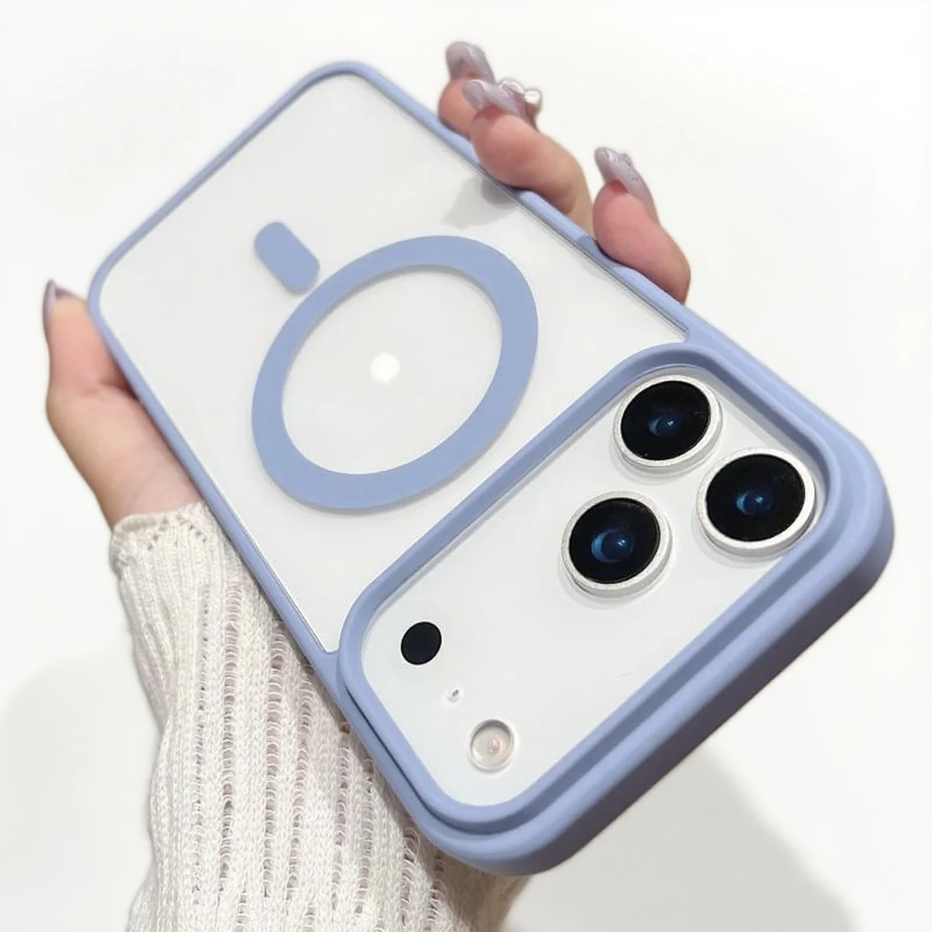 Funda rígida transparente mate de Color caramelo de lujo para iPhone 17 Air 16 15 14 13 Pro Max Plus funda magnética Magsafe carcasa suave ultrafina