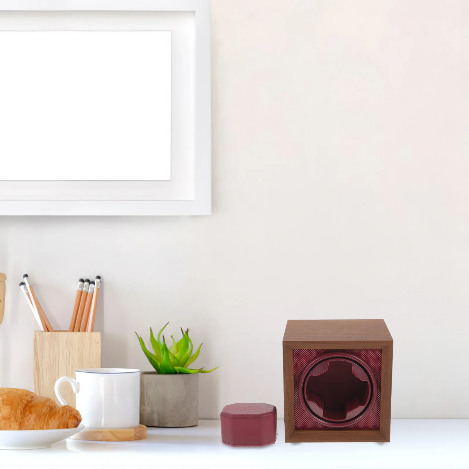 

Wooden Retro Watch Winder Holder Mechanical Automatic Watch Display Box Protective Storage Case Collector Durable Quiet Motor