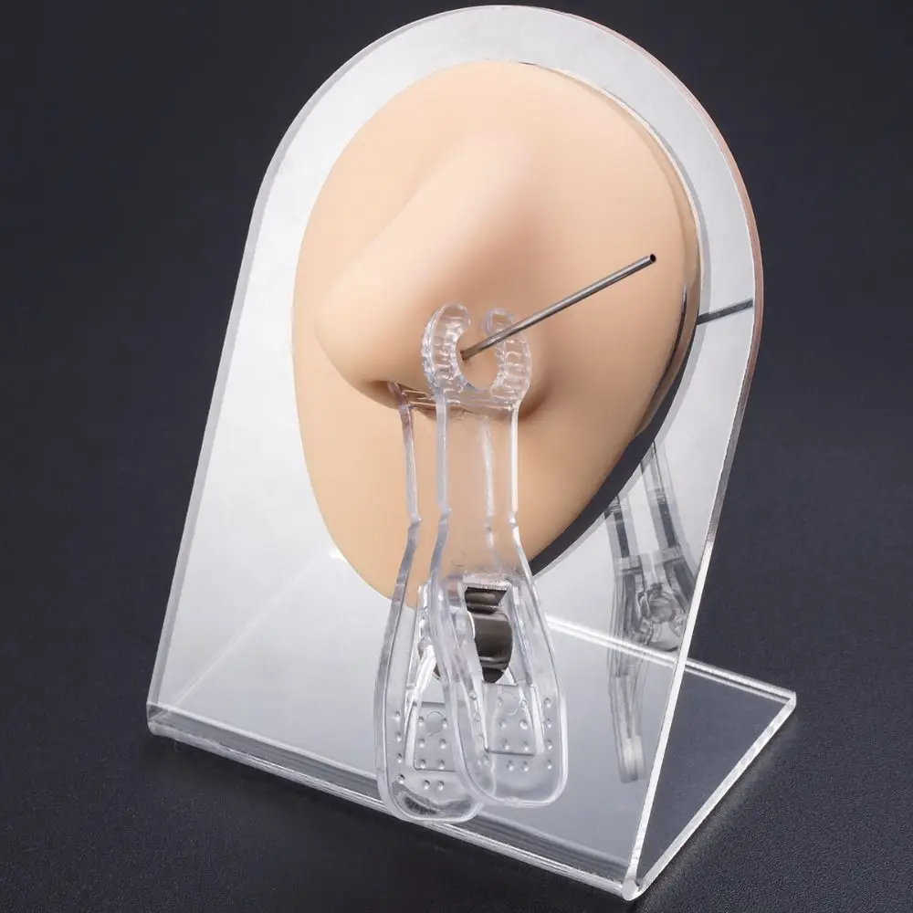 Body Jewelry Tool Acrylic Piercing Clamp Disposable Professional Tool Close Ring Needle Pipe Triangle Forceps