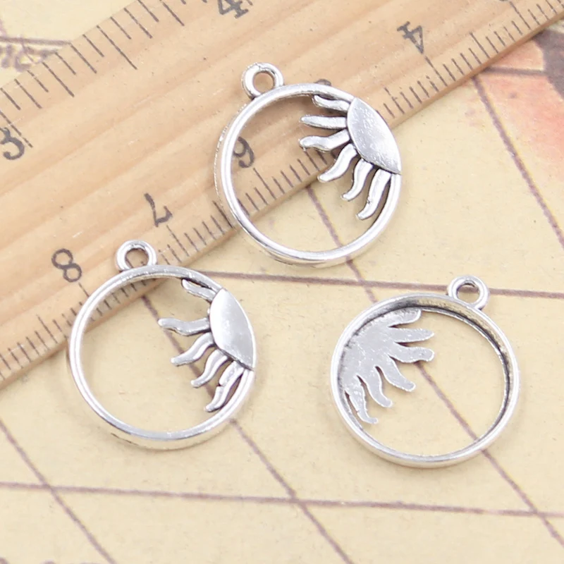 20pcs Charms Sun Sunshine 20x18mm Tibetan Silver Color Pendants Antique Jewelry Making DIY Handmade Craft