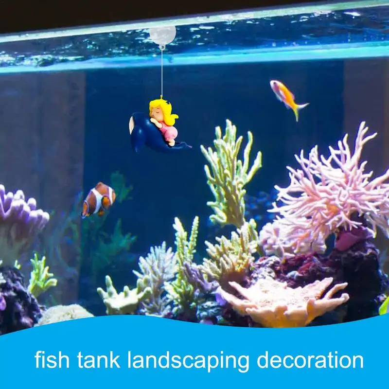 Little Diver Aquarium Decorations Fish Tank Decoration Cartoon Fish Playmate Small Aquarium Betta Fish Toys Floating Device Fat