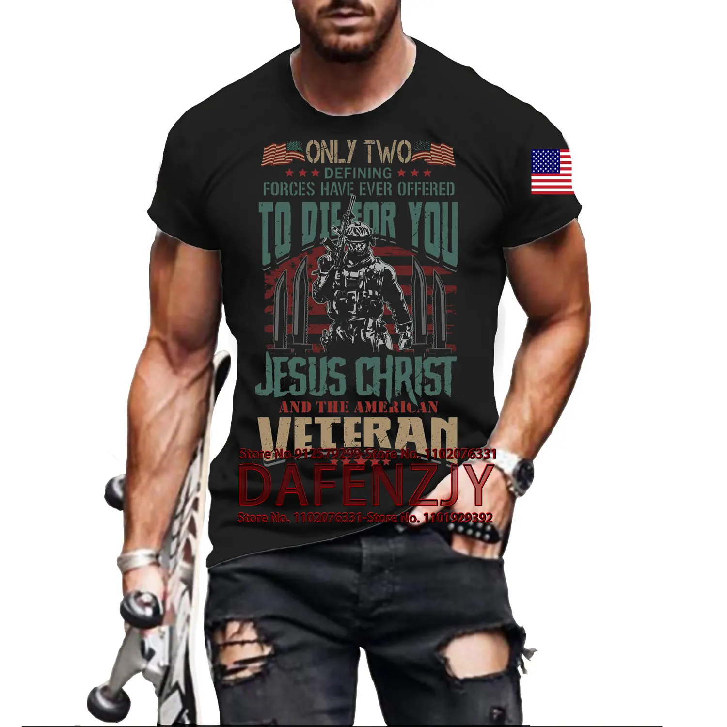 

Vintage Fashion America 3D Print Men's T-shirts US Soldier Army Veteran Streetwear O-Neck Short Sleeve Loose T Shirt Men's Tee