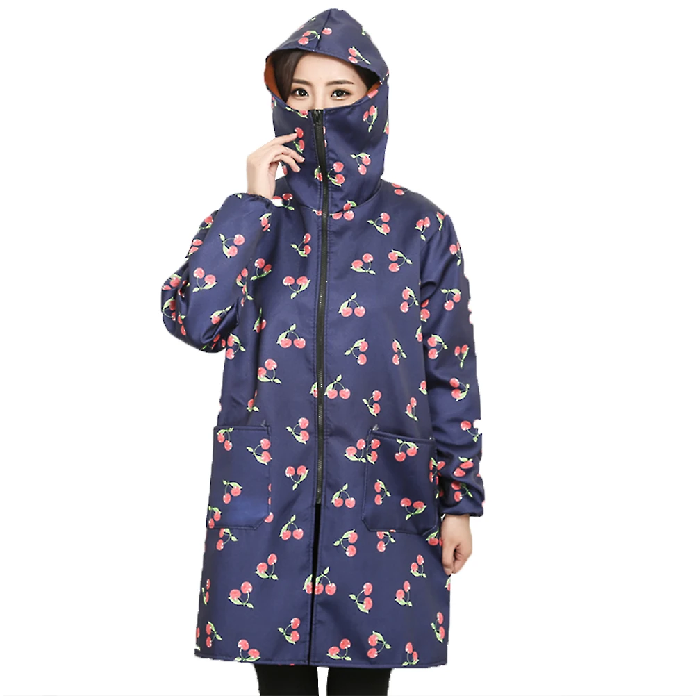 

Mask Style Working Clothes Mask Working Suit Waterproof Oilproof Sun Block Overclothes Cherry Workshop Suit