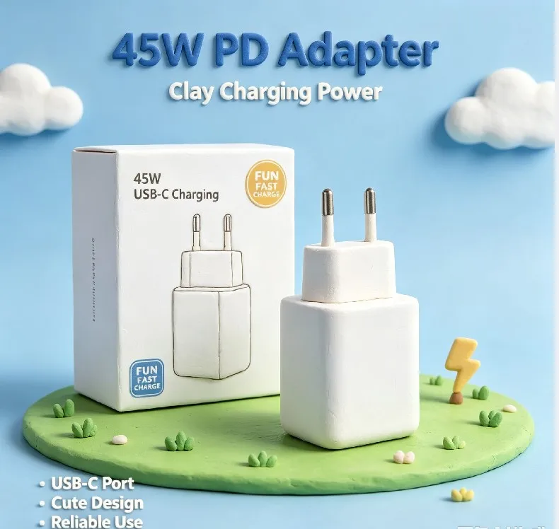 euセット45w-usb-c充電器-2ポート急速充電対応-スマホ充電器-pd電源アダプター-iphone、samsung対応-type-cプラグ-壁掛け充電器