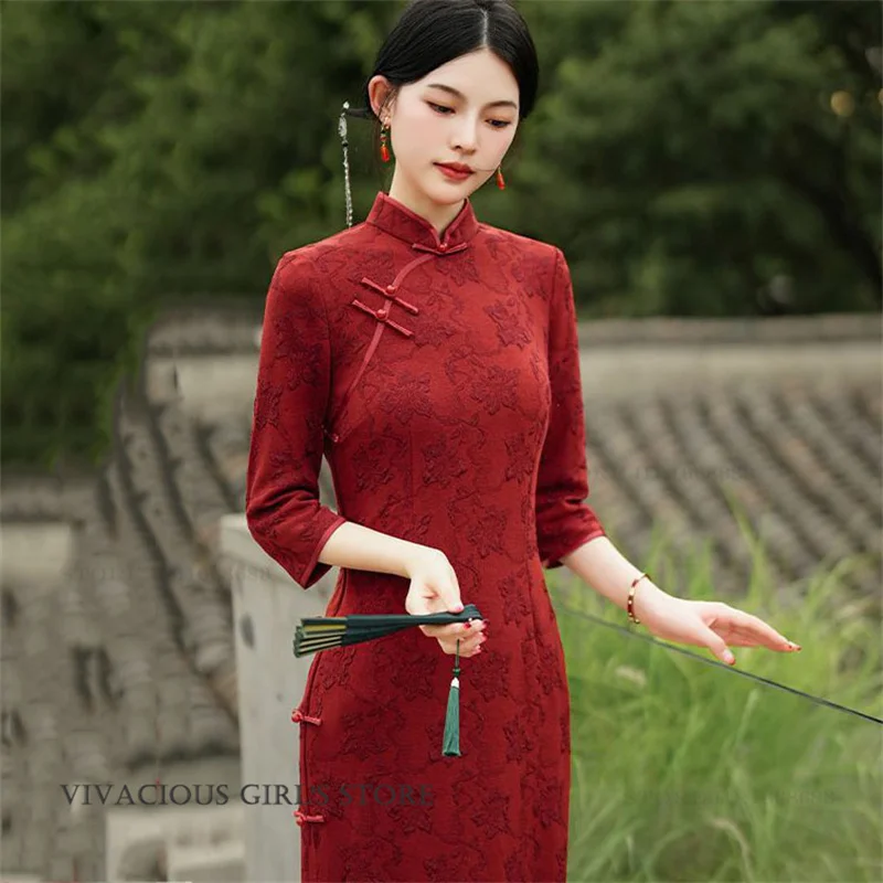 

Plus Size 3XL 4XL SEXY Female Cheongsam Elegant Vintage Chinese Dress Traditional Oriental Clothing Novelty Evening Party Dress
