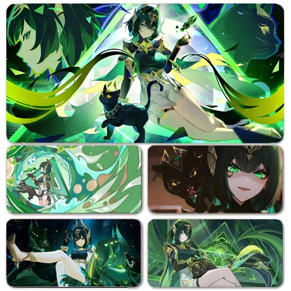game character G-Genshin Impact Nefer Mouse Pad Large Gaming Mousepad with Thick Stitched Edge Non-Slip Desk Mat