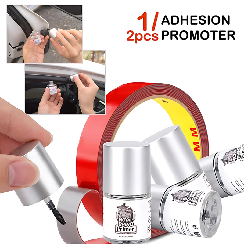 

944 10ml Primer Adhesion Promoter Double Sided Tape Super Paste Combination 1/2pcs Double Sided Tape Aid For Car PPF