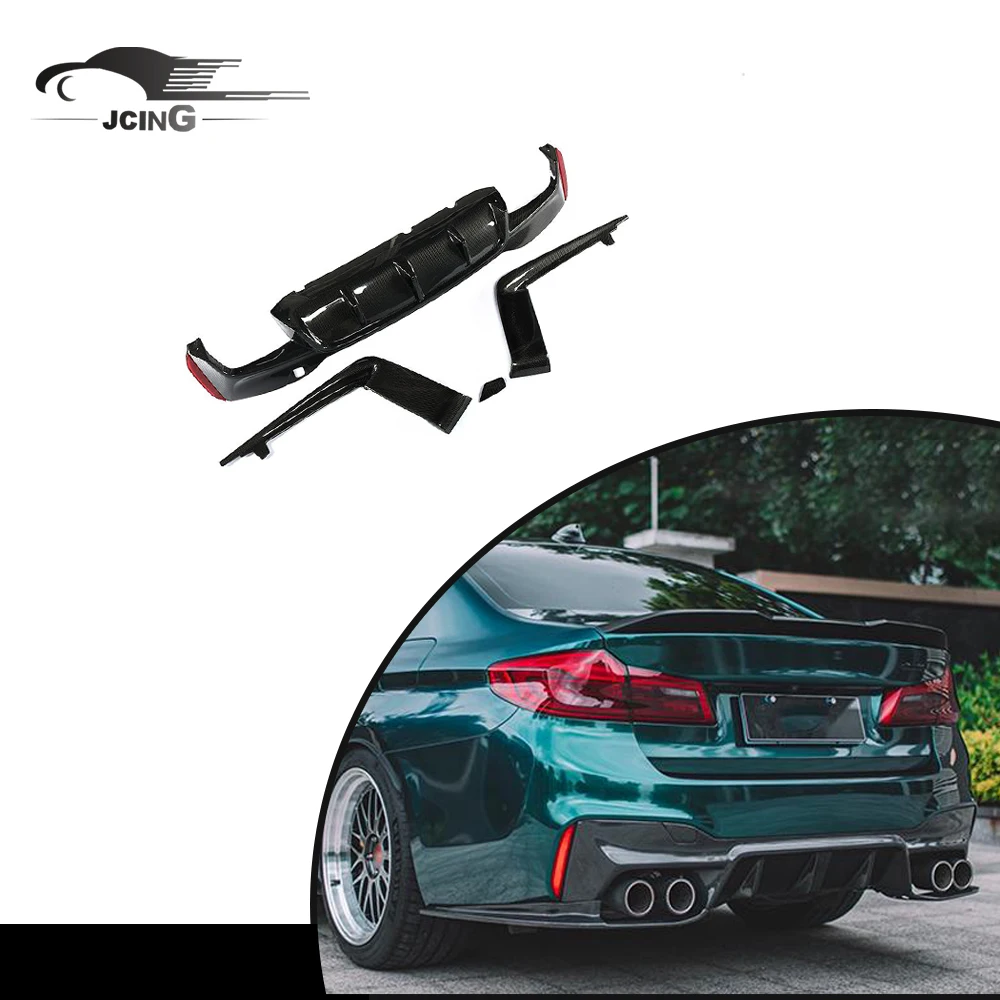 Carbon Fiber Rear Bumper Diffuser for bm-w 5 Series G30 G38 M Sport 2018 2019 2020 2021 2022 STOCK