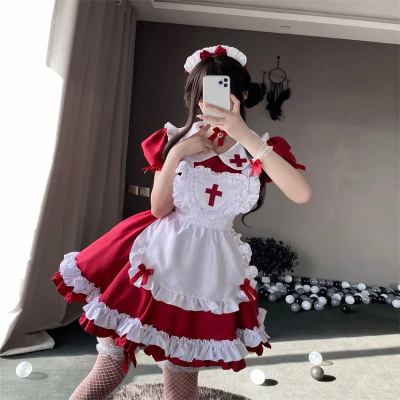 

Japanese Secondary Anime Maid Costume Sexy Cat Claw Skirt Halloween Christmas Masquerade Party Cosplay Lolita Fancy Outfit